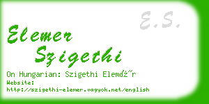 elemer szigethi business card